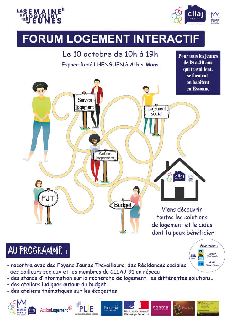 Flyer- Forum logement interactif jeunes CLLAJ 2023